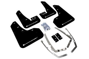 Volkswagen GTI Mud Flap - Front + Rear - Rally Armor - UR Series w/White Logo - Black - `15-`21